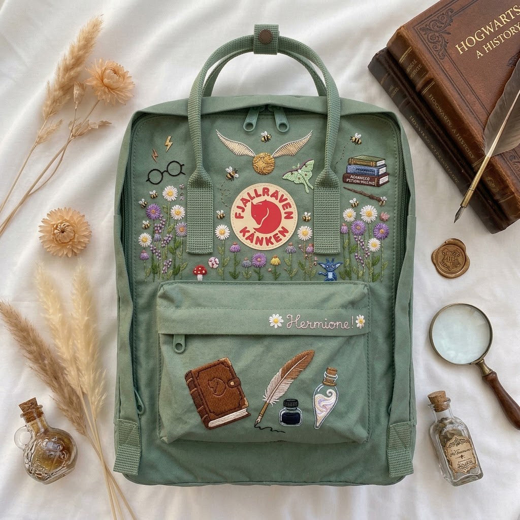 Sac à dos Fjallraven Kanken Harry Potter brodé à la main