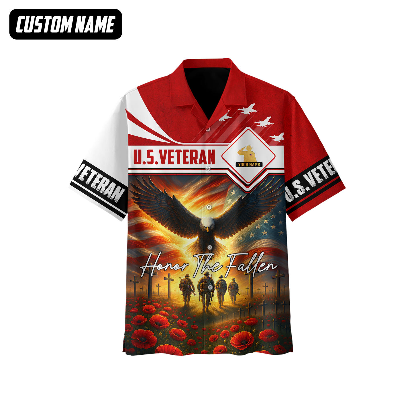 U.S. Veteran Hoodie – Honor The Fallen, Eagle and Soldiers Memorial Zip Up, easychoo.com