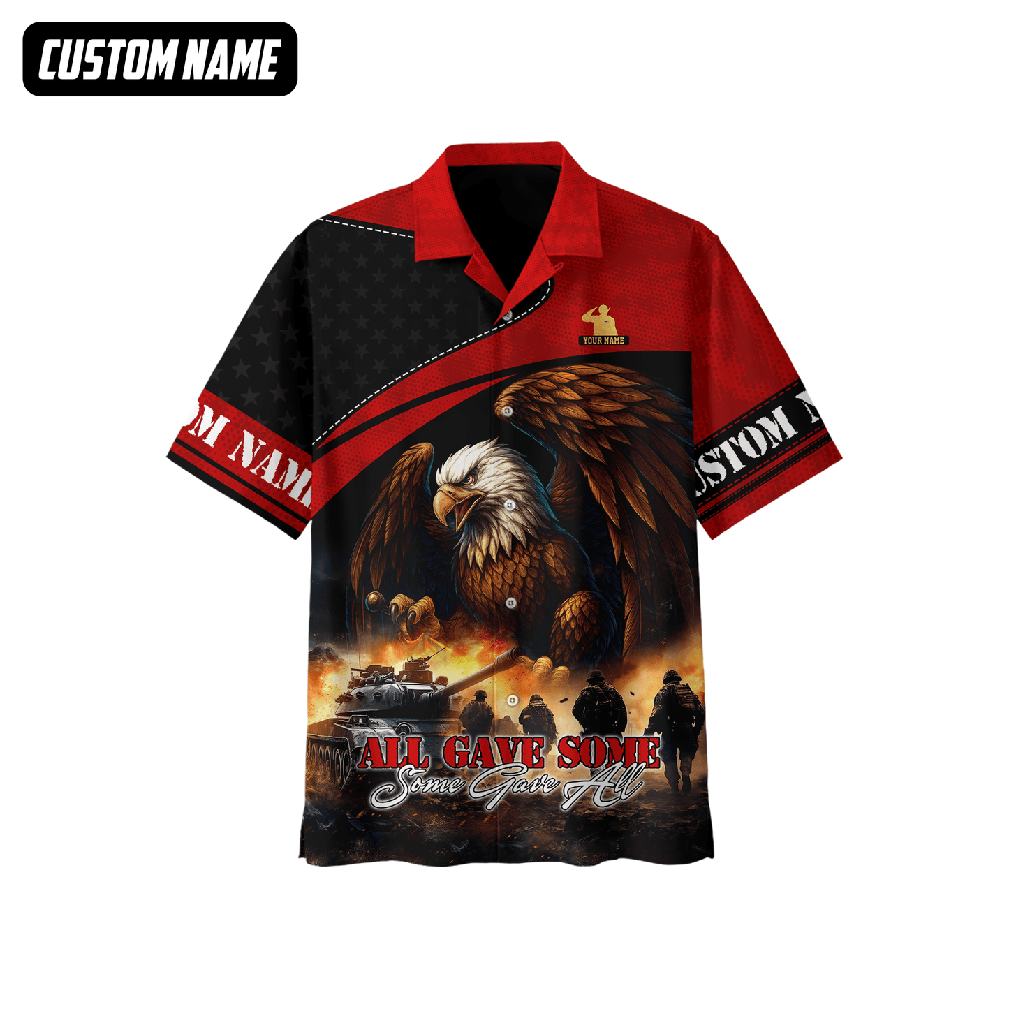 U.S. Veteran Hoodie – All Gave Some Some Gave All, Bald Eagle and Battlefield Zip Up, easychoo.com