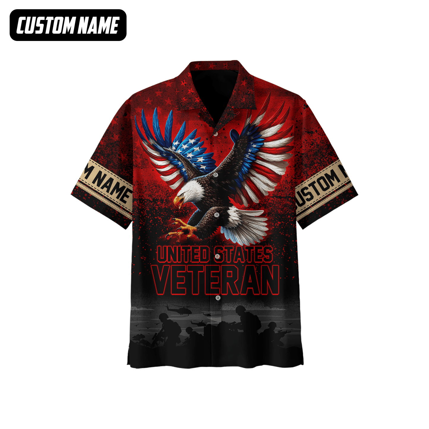 U.S. Veteran Hoodie – All Gave Some Some Gave All, Eagle with Flag Wings Zip Up, easychoo.com