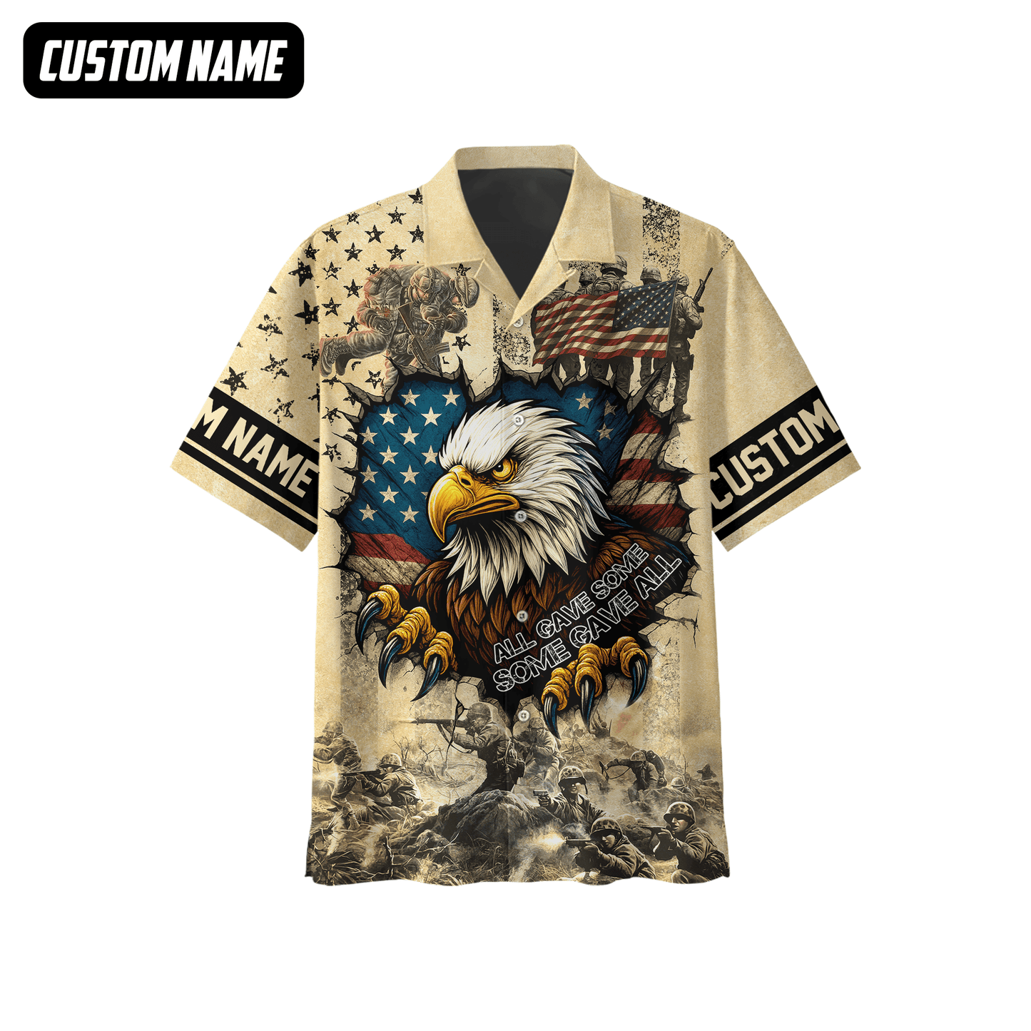 U.S. Veteran Hoodie – All Gave Some Some Gave All, Eagle with American Flag Zip Up, easychoo.com