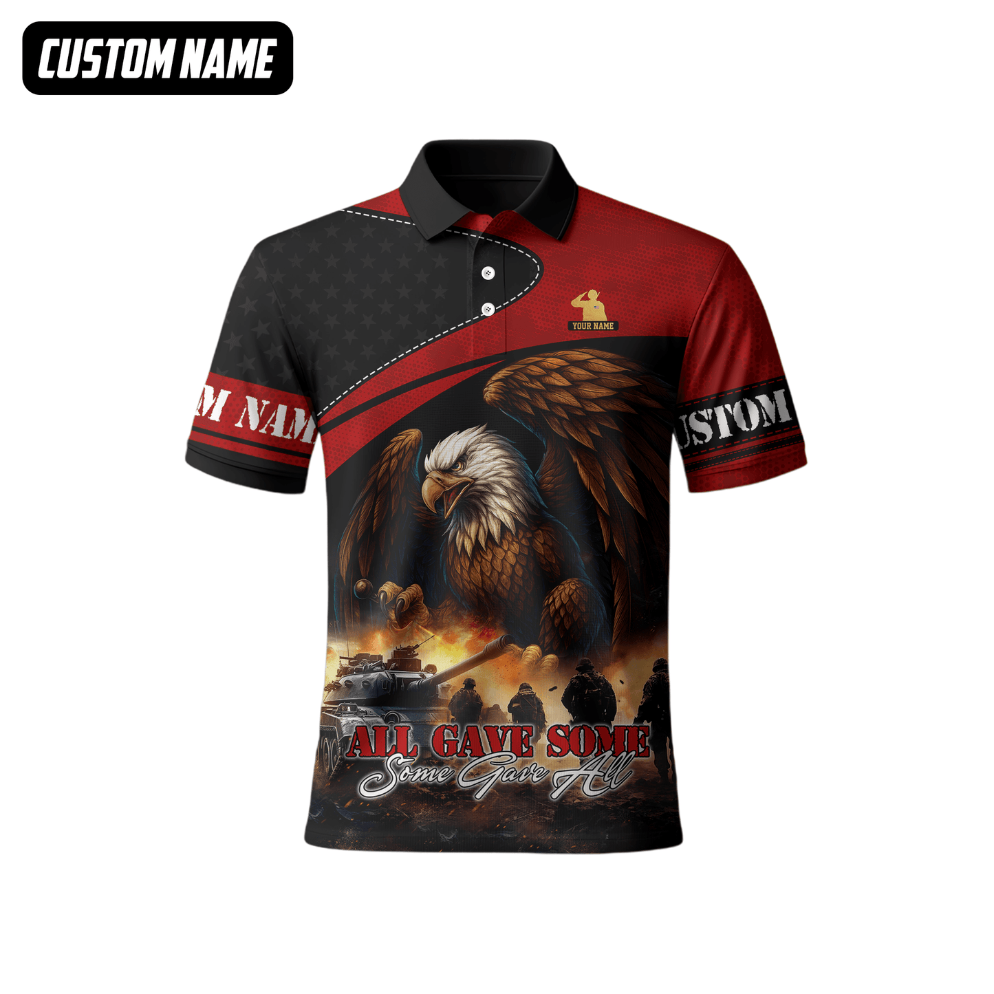 U.S. Veteran Hoodie – All Gave Some Some Gave All, Bald Eagle and Battlefield Zip Up, easychoo.com