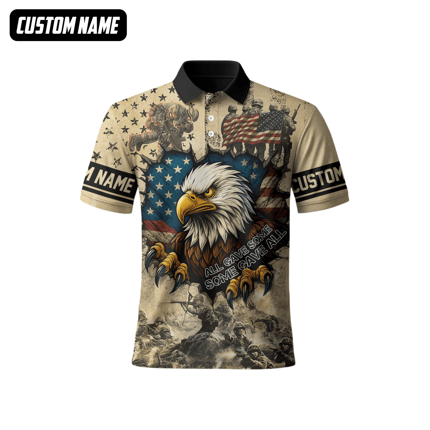 U.S. Veteran Hoodie – All Gave Some Some Gave All, Eagle with American Flag Zip Up, easychoo.com
