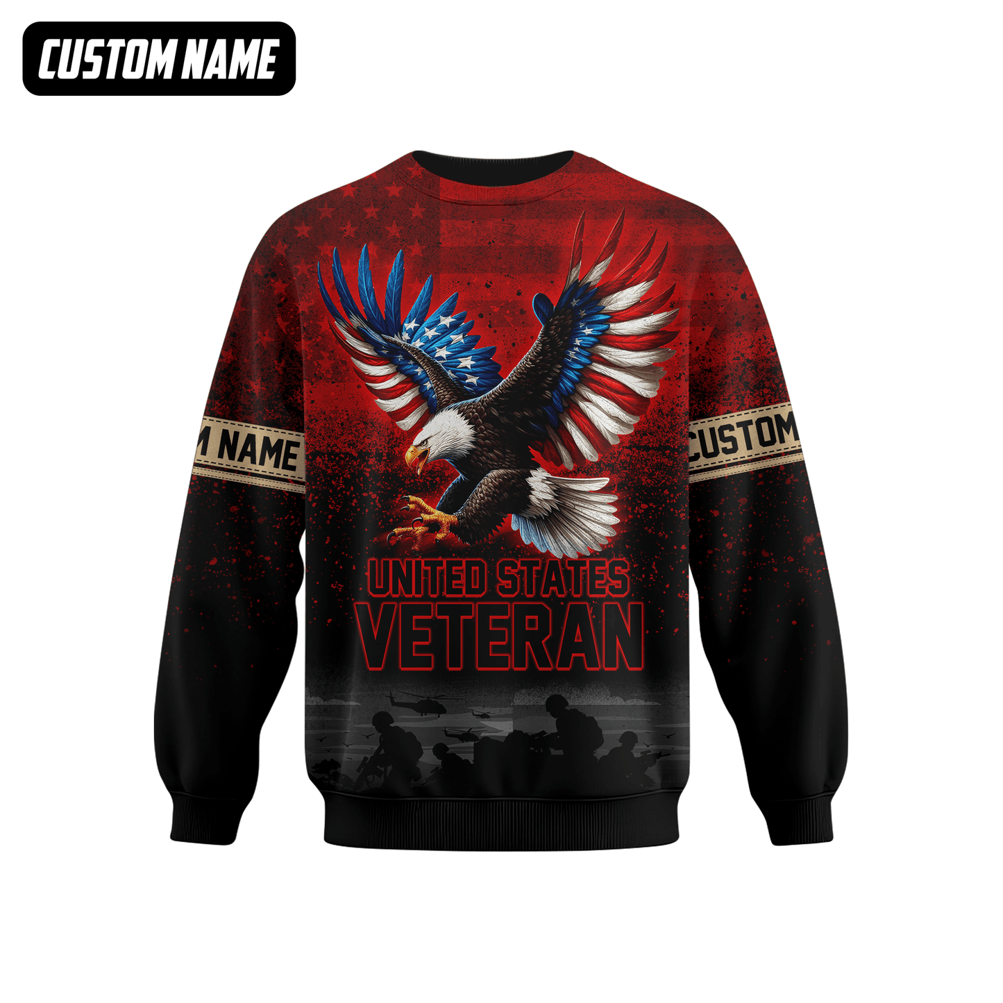 U.S. Veteran Hoodie – All Gave Some Some Gave All, Eagle with Flag Wings Zip Up, easychoo.com