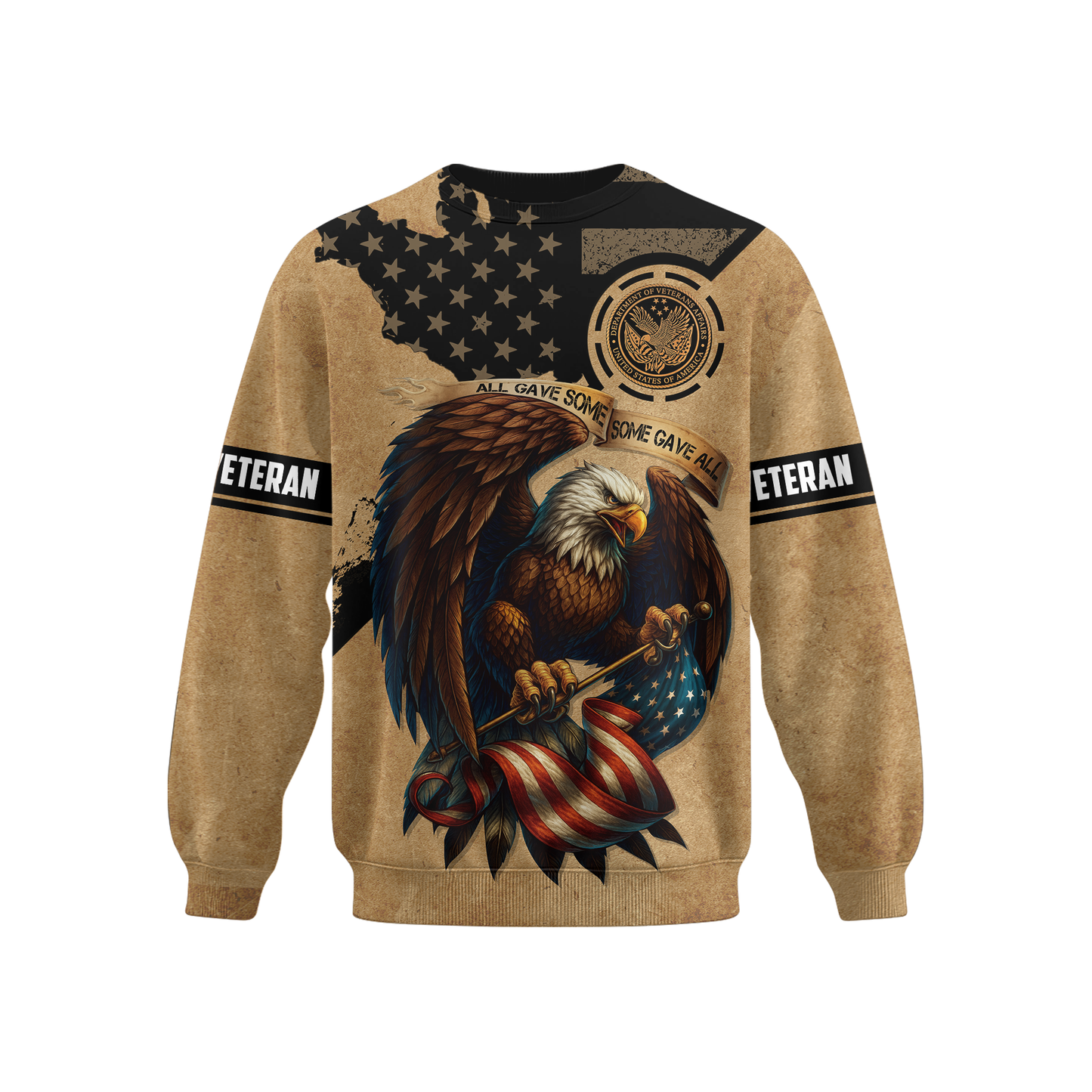 U.S. Veteran Eagle Hoodie – All Gave Some Some Gave All, Patriotic American Flag Zip Up, easychoo.com