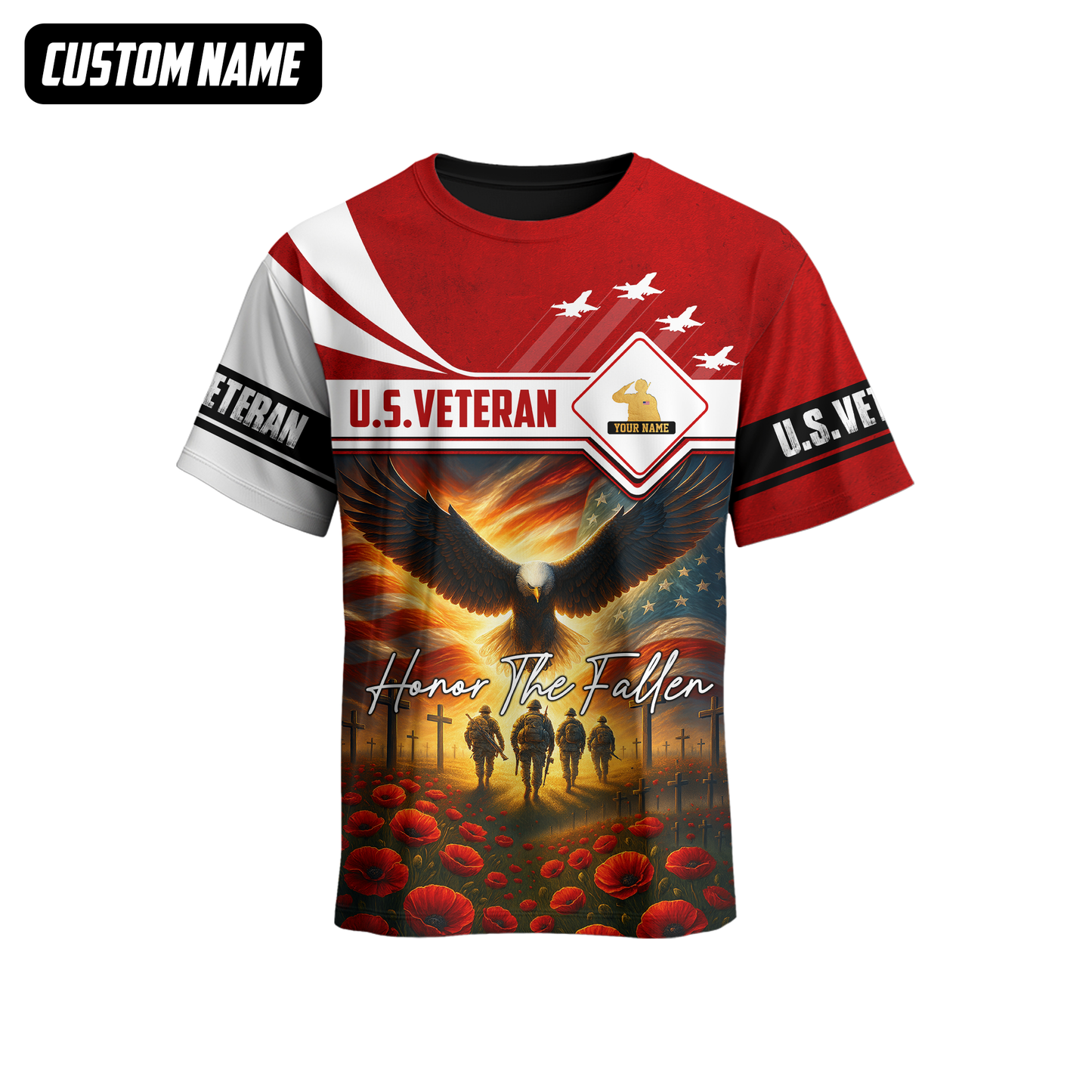U.S. Veteran Hoodie – Honor The Fallen, Eagle and Soldiers Memorial Zip Up, easychoo.com
