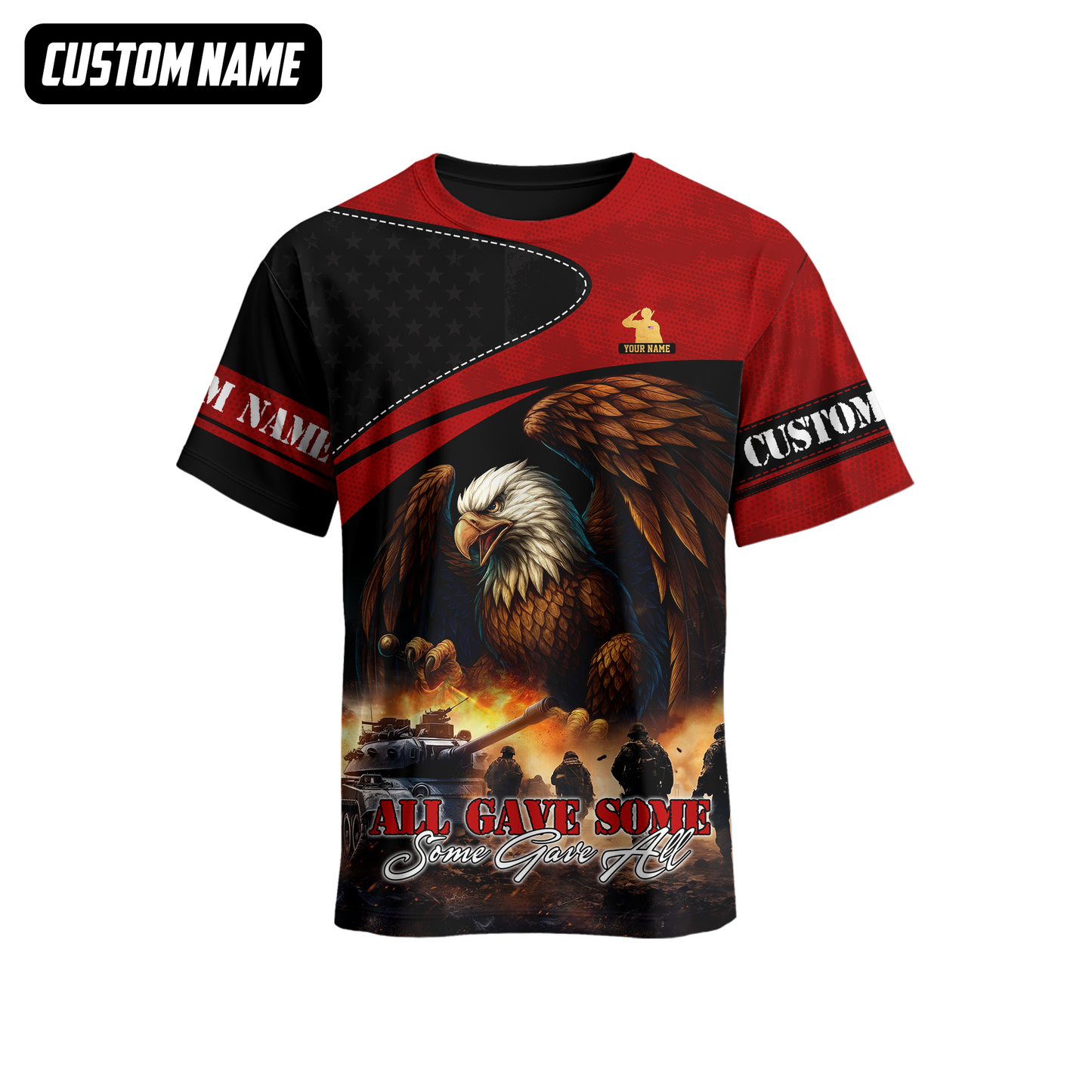 U.S. Veteran Hoodie – All Gave Some Some Gave All, Bald Eagle and Battlefield Zip Up, easychoo.com