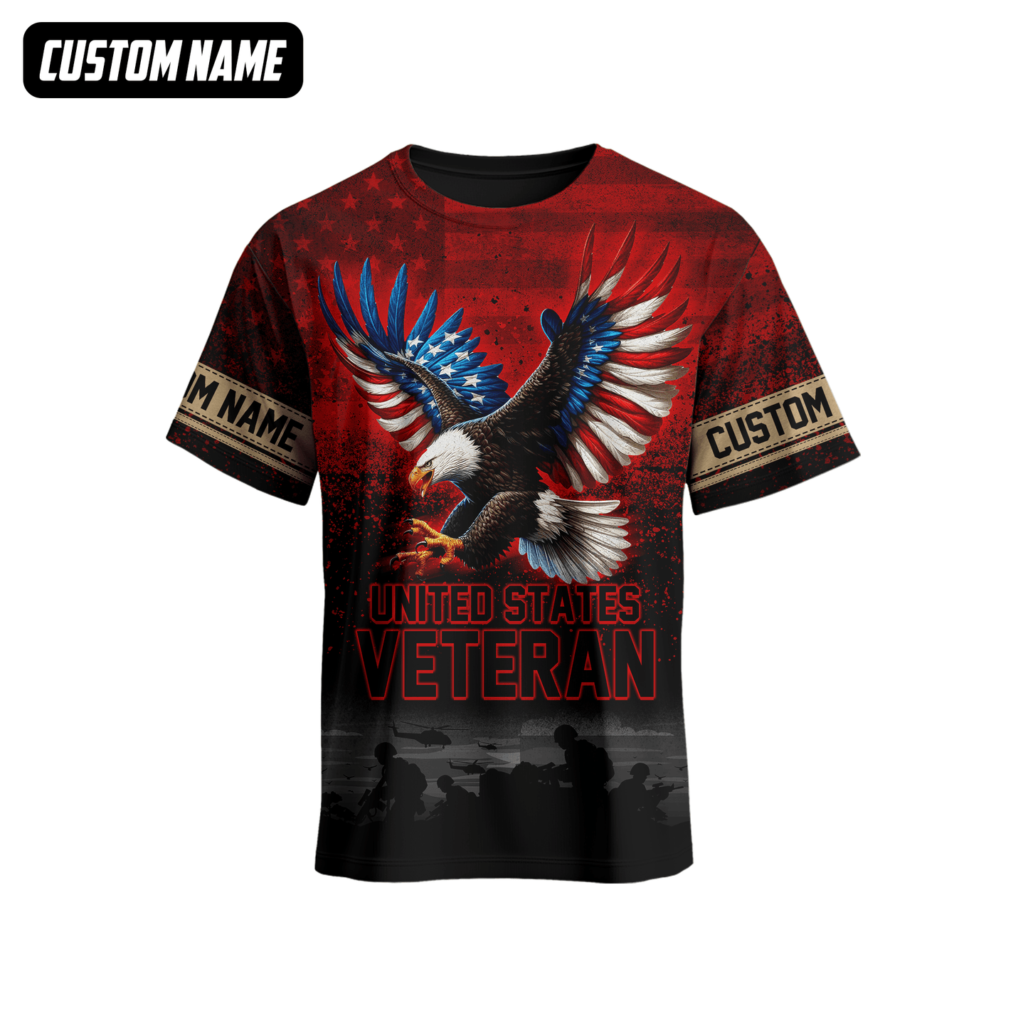 U.S. Veteran Hoodie – All Gave Some Some Gave All, Eagle with Flag Wings Zip Up, easychoo.com