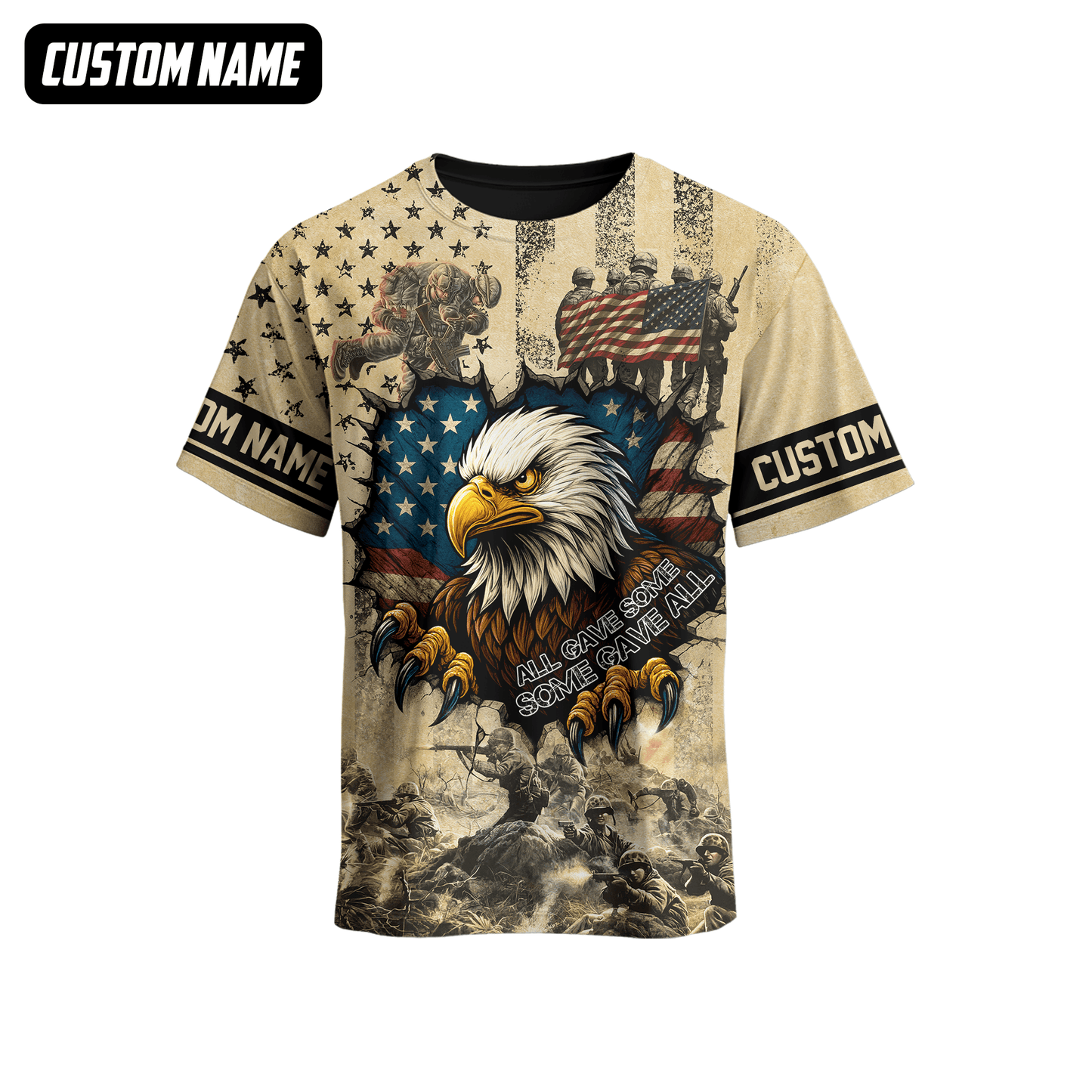 U.S. Veteran Hoodie – All Gave Some Some Gave All, Eagle with American Flag Zip Up, easychoo.com