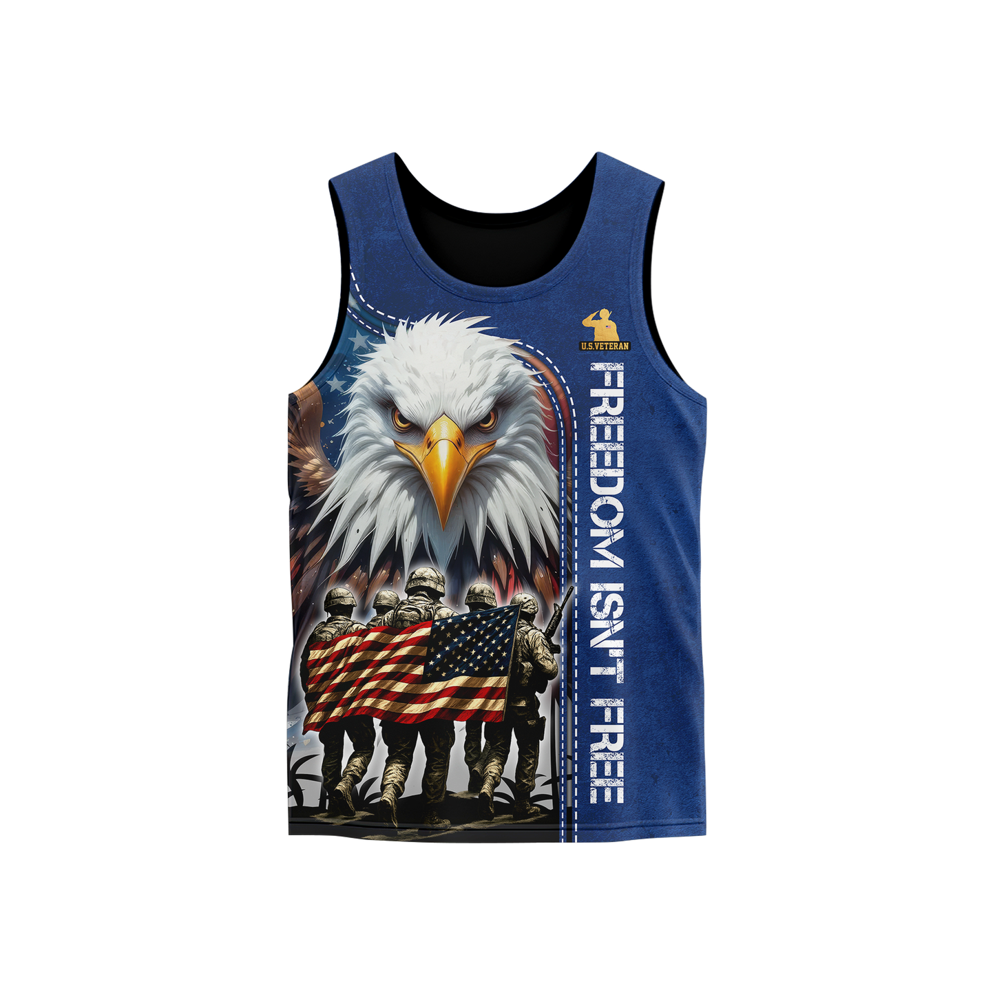 U.S. Veteran Hoodie – Freedom Isn’t Free, American Flag Eagle Design, Patriotic Zip Up, easychoo.com