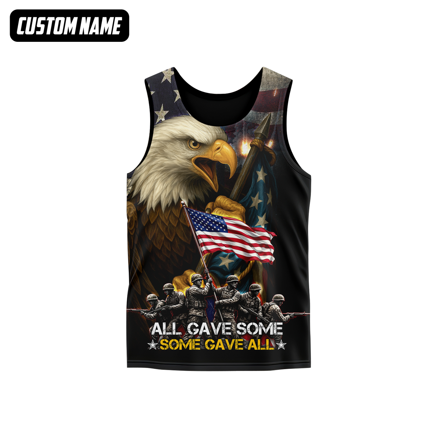 U.S. Veteran Hoodie – All Gave Some Some Gave All, Eagle Holding American Flag Zip Up, easychoo.com