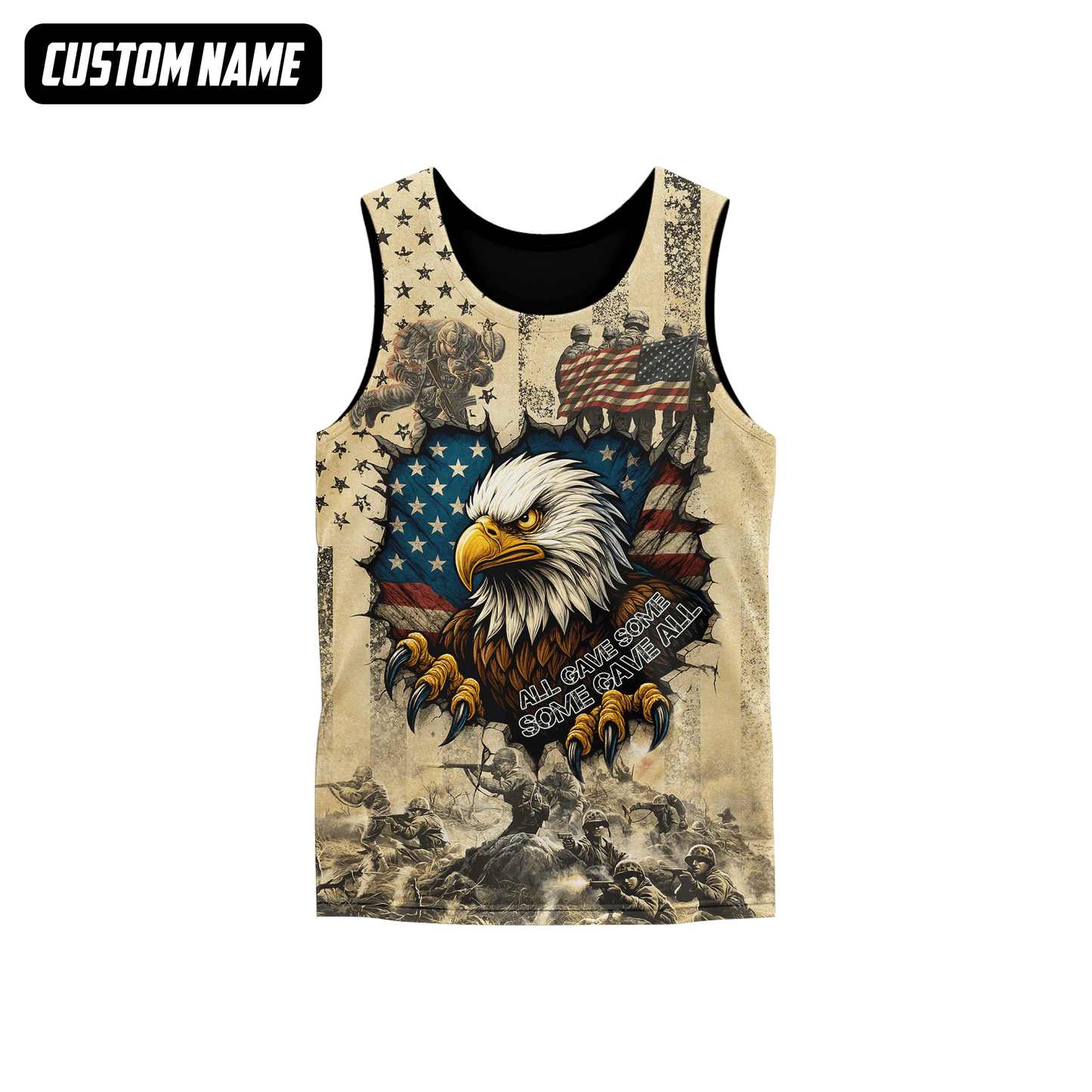 U.S. Veteran Hoodie – All Gave Some Some Gave All, Eagle with American Flag Zip Up, easychoo.com