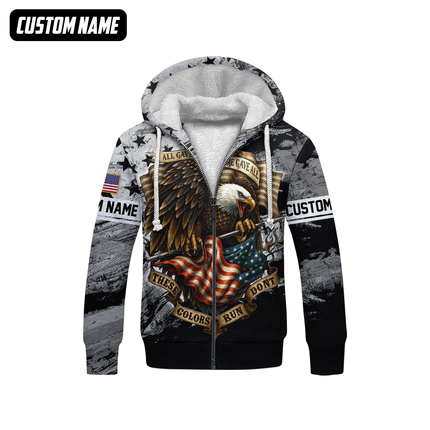 All Gave Some Some Gave All Hoodie – These Colors Don’t Run, U.S. Veteran Eagle Hoodie