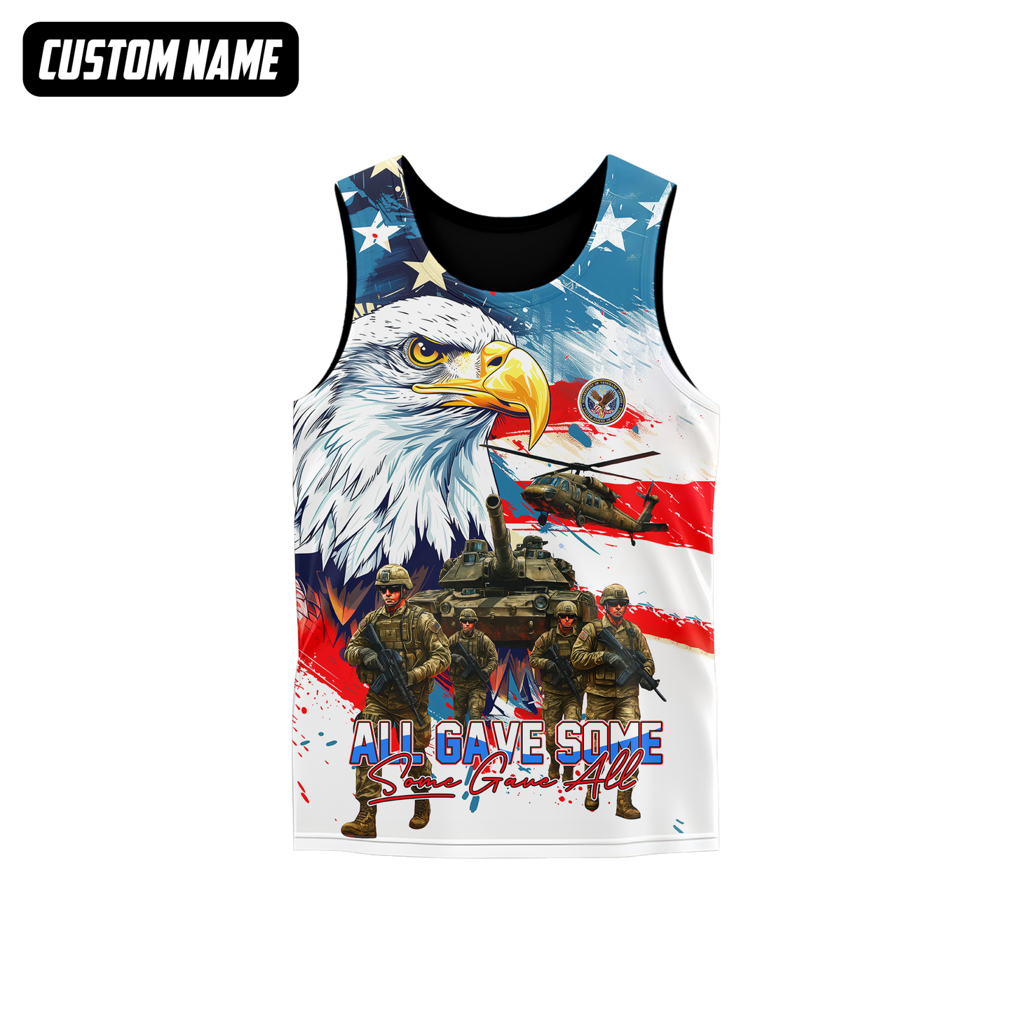 U.S. Veteran Hoodie – All Gave Some Some Gave All, Patriotic Eagle and Army Design