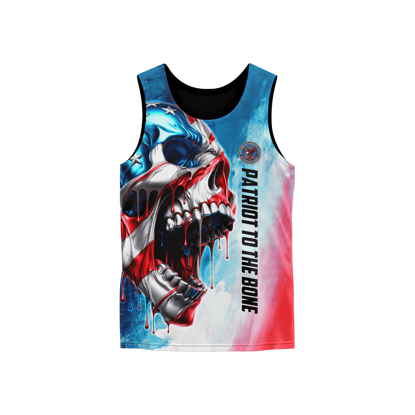 U.S. Veteran Hoodie – Patriotic Skull Design, American Flag Zip Up Jacket