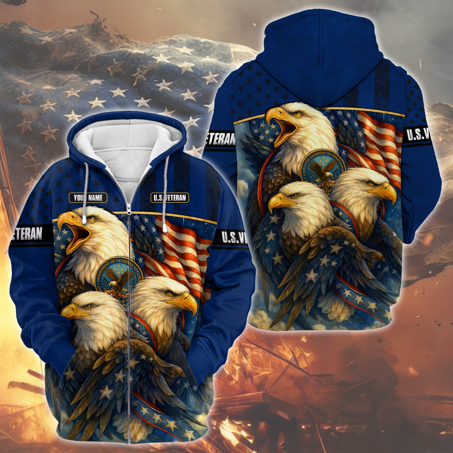 Custom name hoodie-Gifts for veterans, easychoo.com