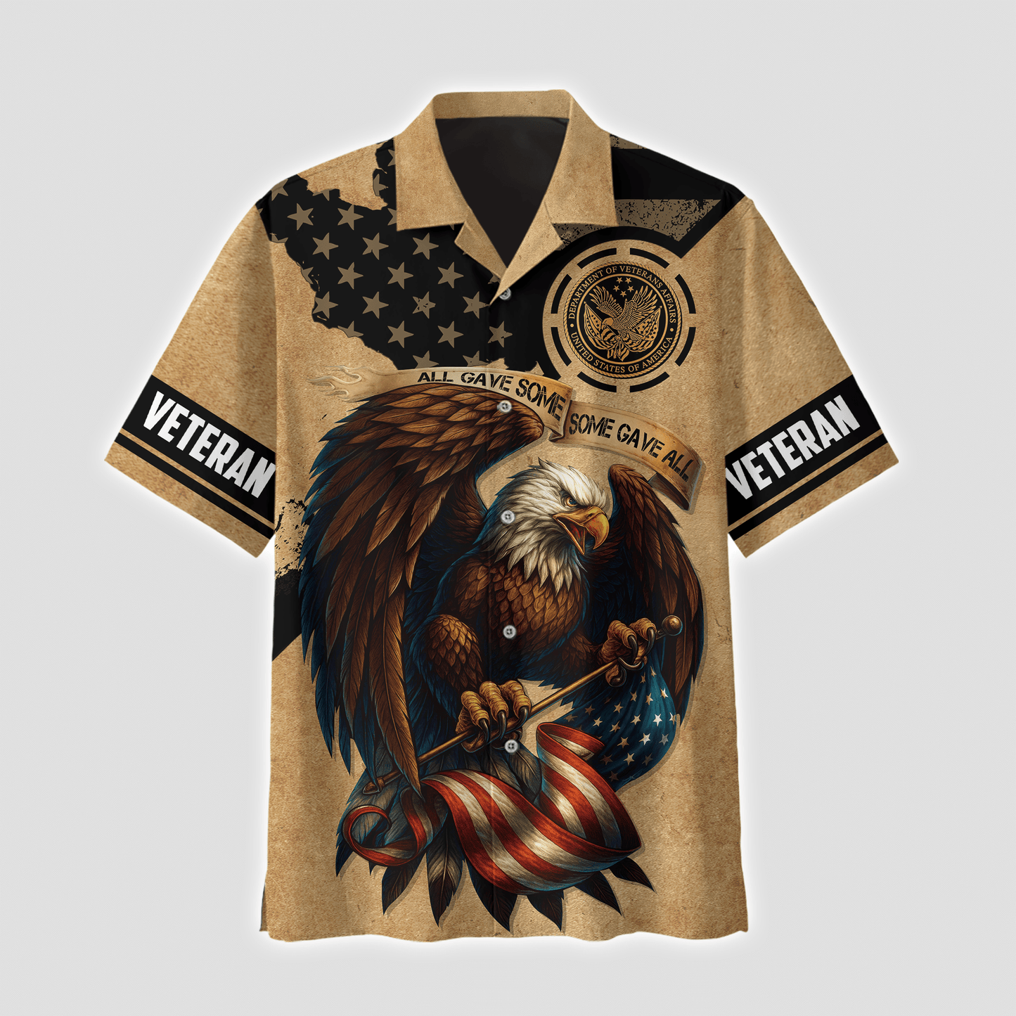 U.S. Veteran Eagle Hoodie – All Gave Some Some Gave All, Patriotic American Flag Zip Up, easychoo.com