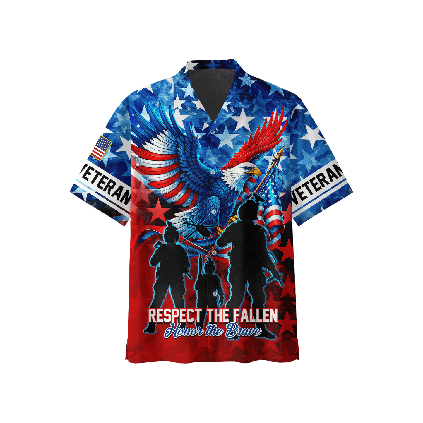 U.S. Veteran Hoodie – Respect The Fallen Patriotic Eagle Sweatshirt