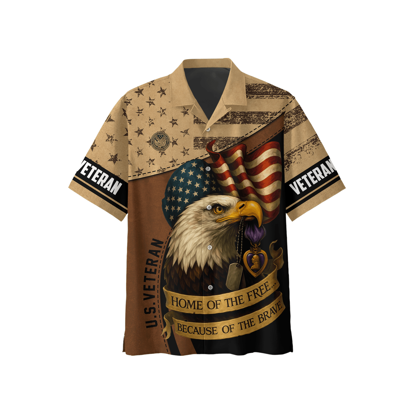 U.S. Veteran Hoodie – Patriotic Eagle Flag Military Pride Zip Up