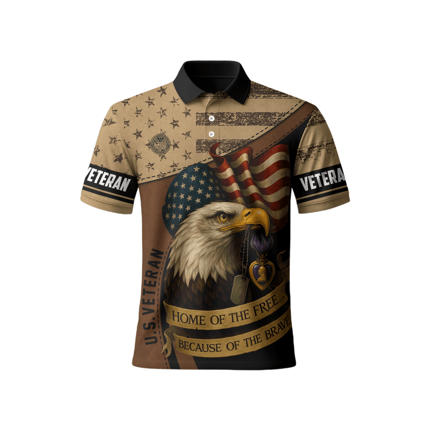 U.S. Veteran Hoodie – Patriotic Eagle Flag Military Pride Zip Up