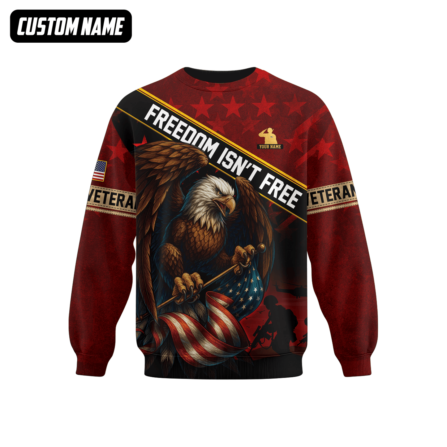U.S. Veteran Hoodie – Freedom Isn’t Free Patriotic Sweatshirt