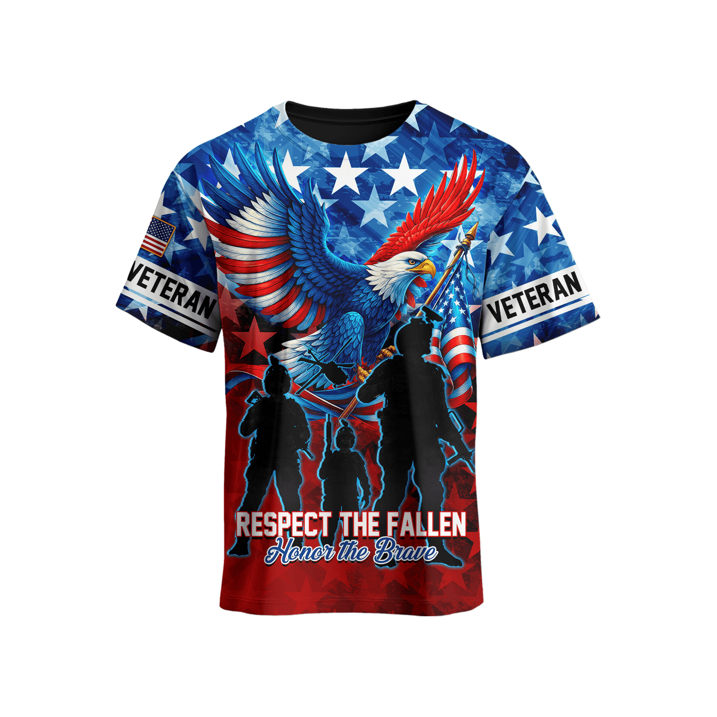 U.S. Veteran Hoodie – Respect The Fallen Patriotic Eagle Sweatshirt
