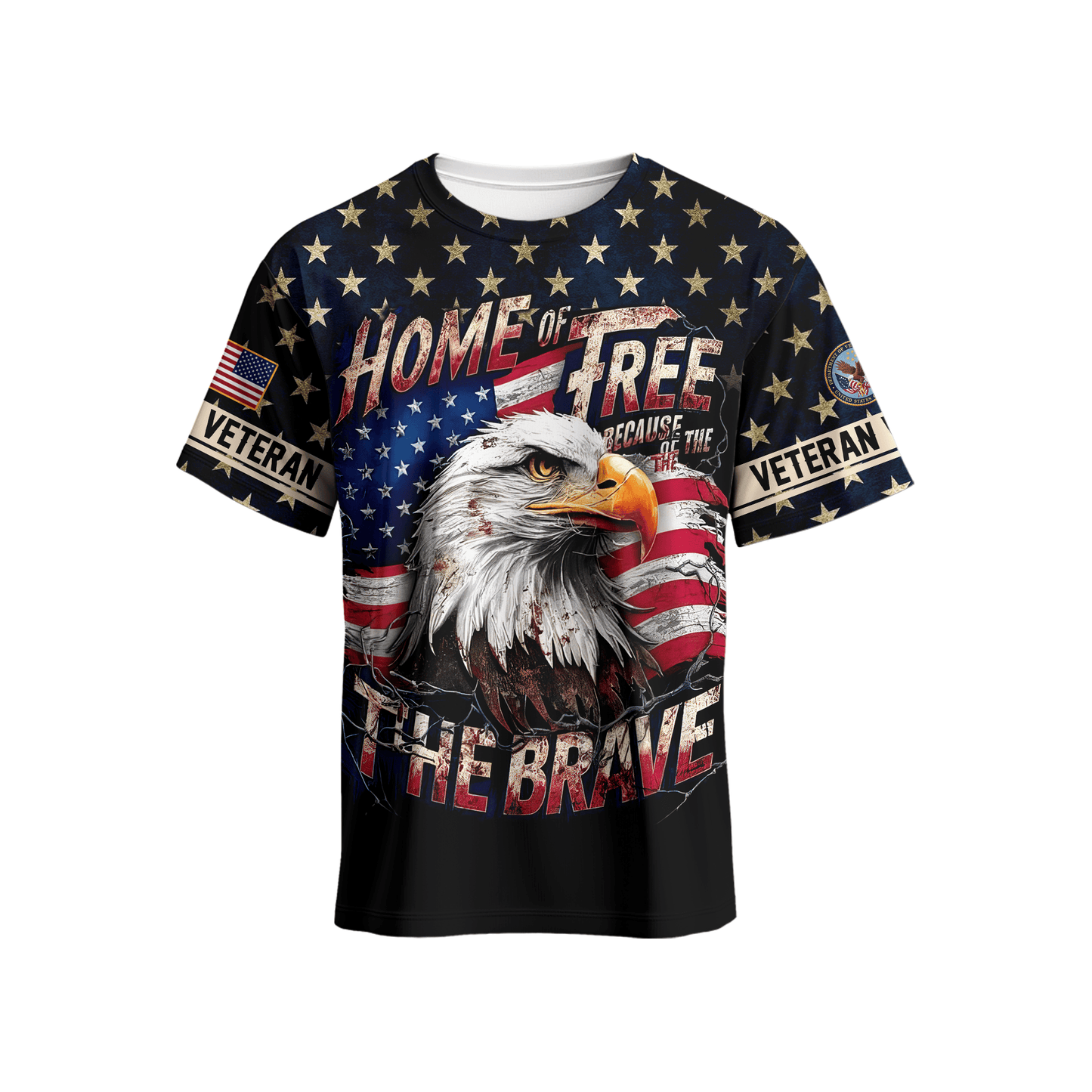 U.S. Veteran Hoodie – Eagle Design, Patriotic American Flag Zip Up VET31101