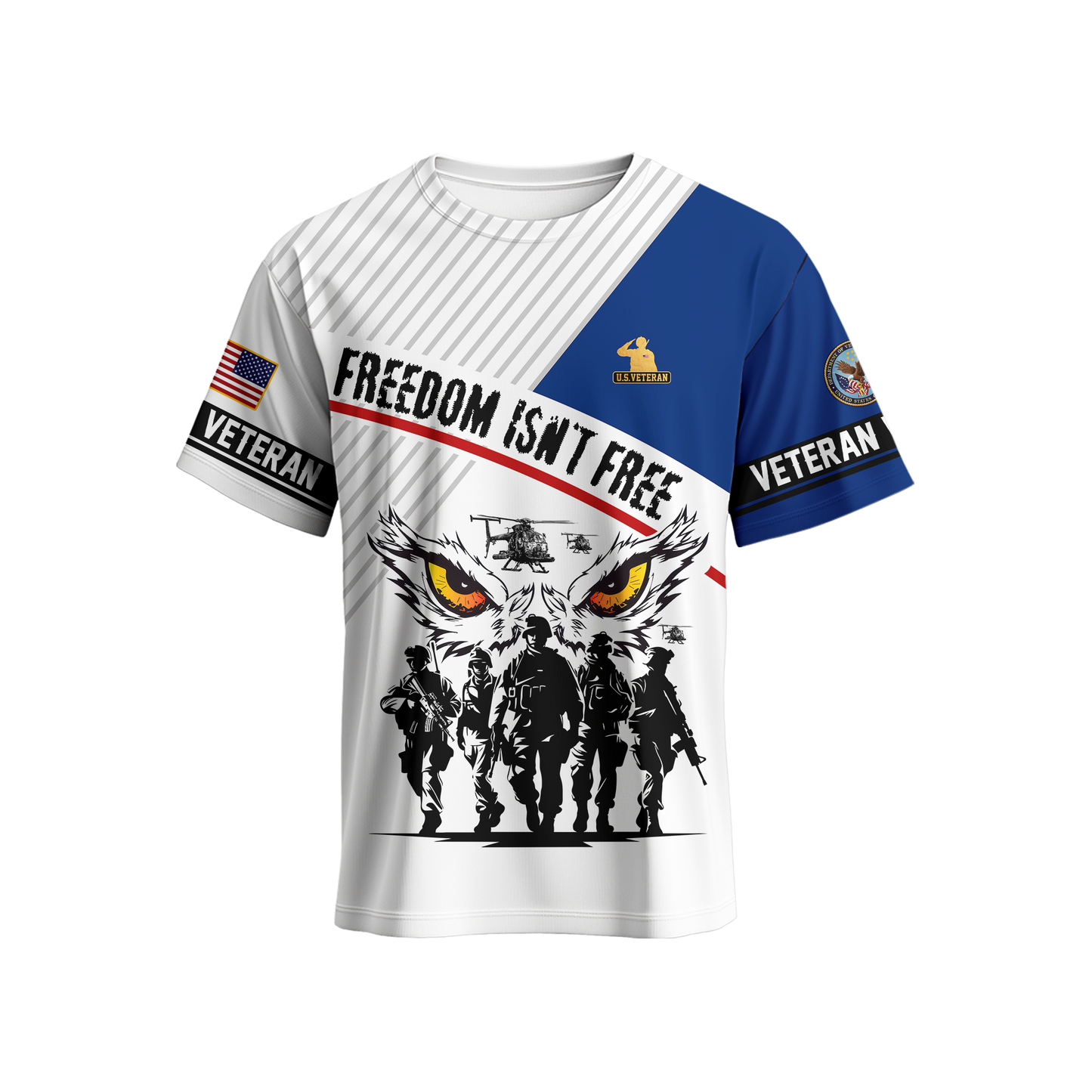 U.S. Veteran Hoodie – Eagle Design, Patriotic American Flag Zip Up VET31102