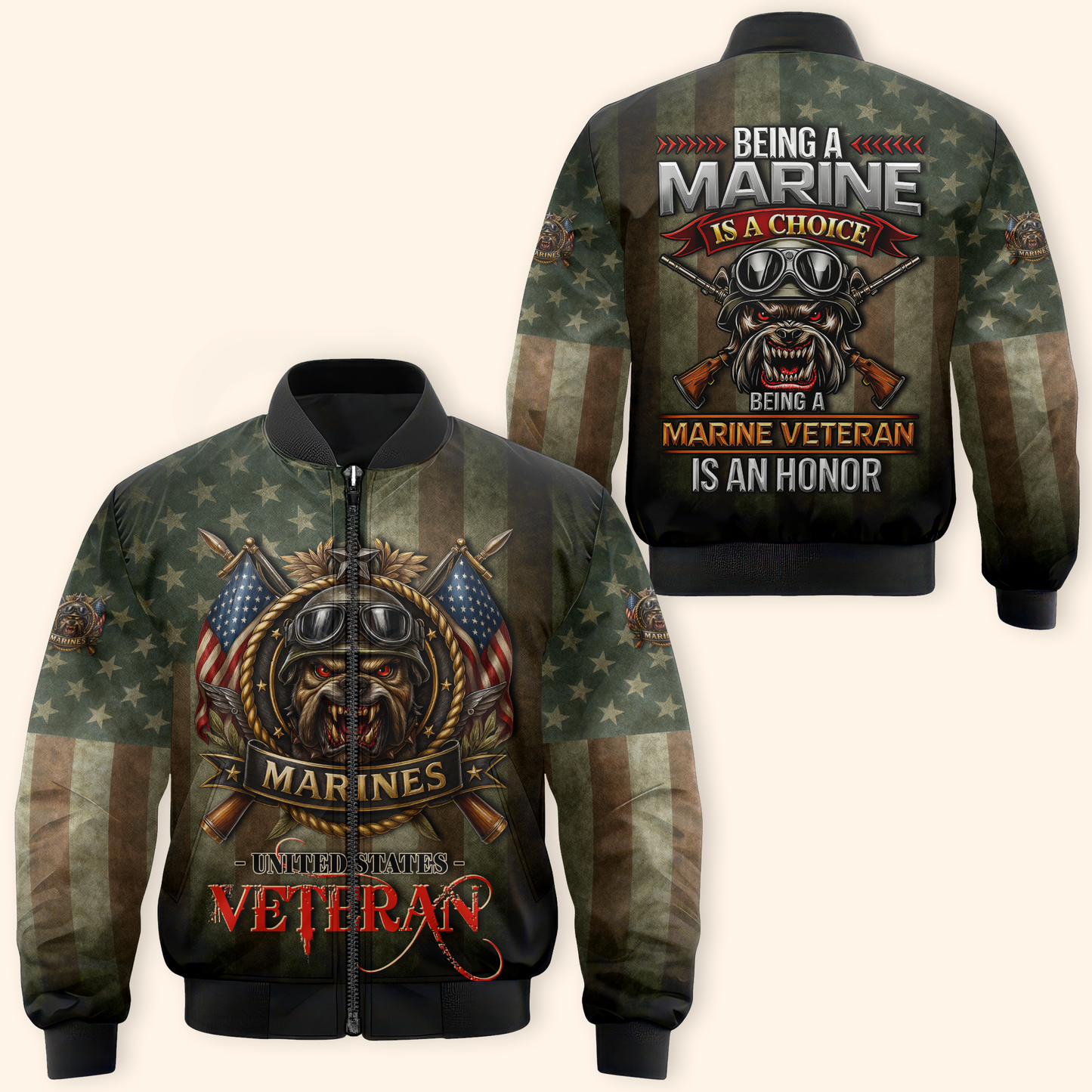 U.S. Marine Veteran Hoodie – Being a Marine Is a Choice, Being a Veteran Is an Honor, easychoo.com