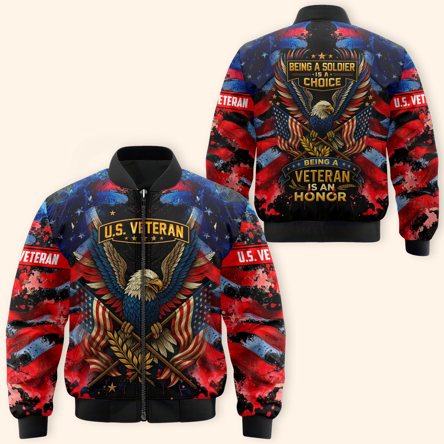 U.S. Veteran Hoodie – Being a Soldier Is a Choice, Being a Veteran Is an Honor Design, easychoo.com