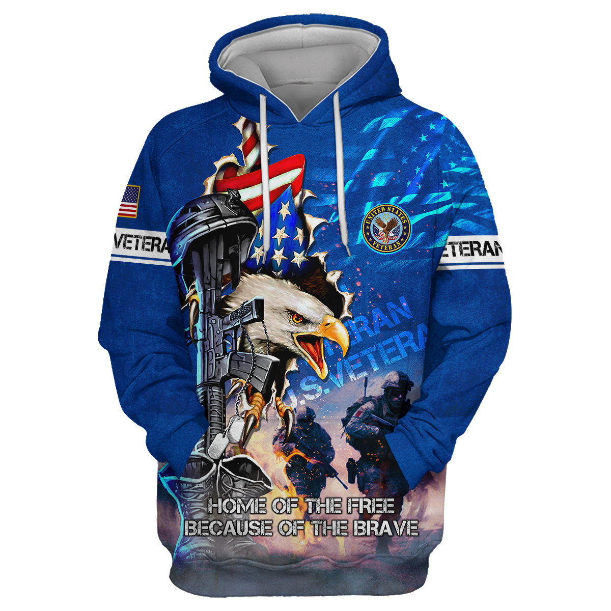 Veteran - Freedom veteran all over prints hawaiian shirt, zip hoodie 2025 , gifts for veterans, easychoo.com