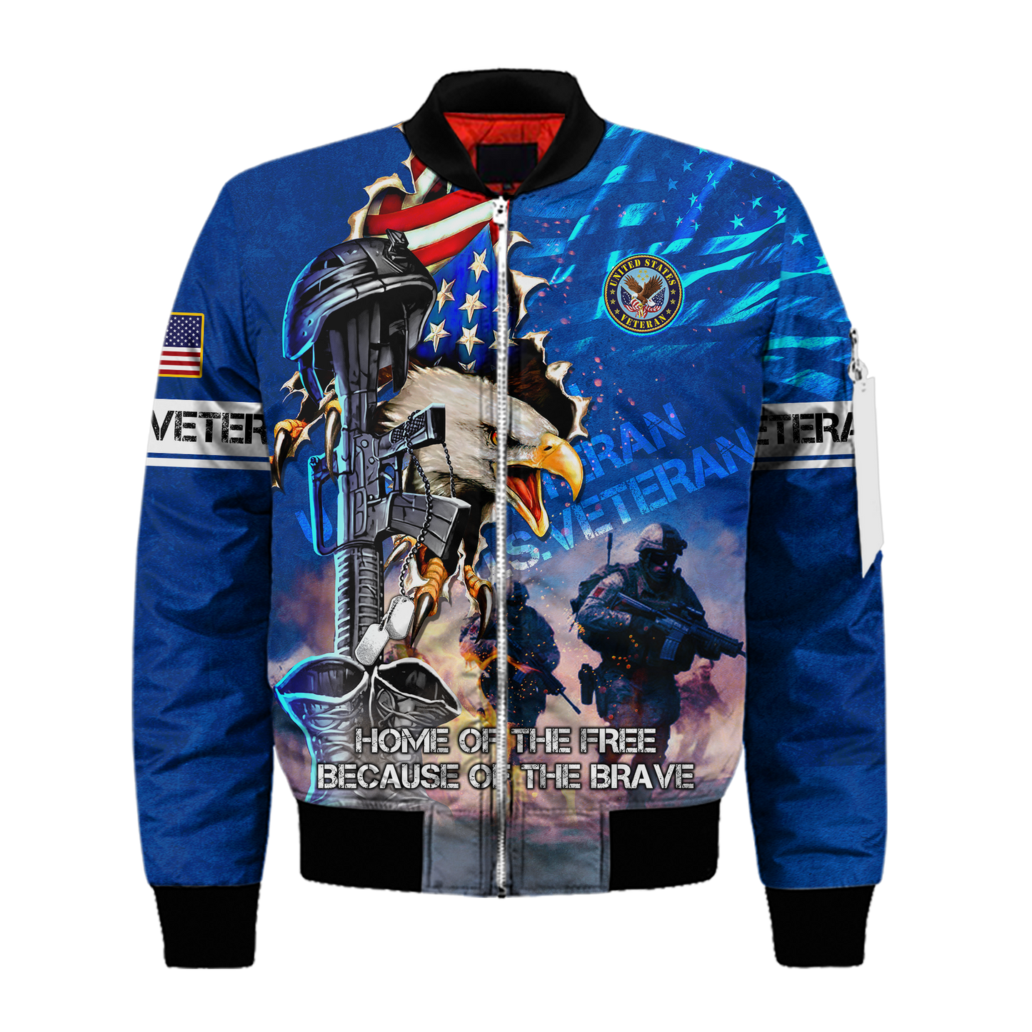 Veteran - Freedom veteran all over prints hawaiian shirt, zip hoodie 2025 , gifts for veterans, easychoo.com