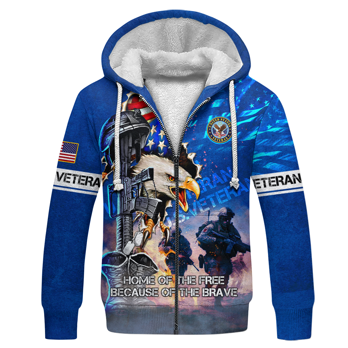 Veteran - Freedom veteran all over prints hawaiian shirt, zip hoodie 2025 , gifts for veterans, easychoo.com