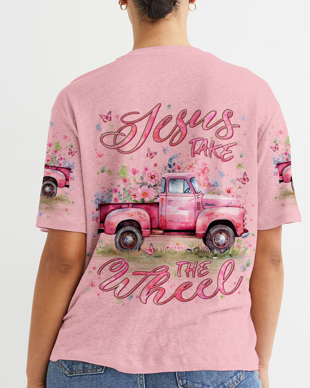Jesus Take The Wheel Women's All Over Print Shirt - Yhln0203241, easychoo.com