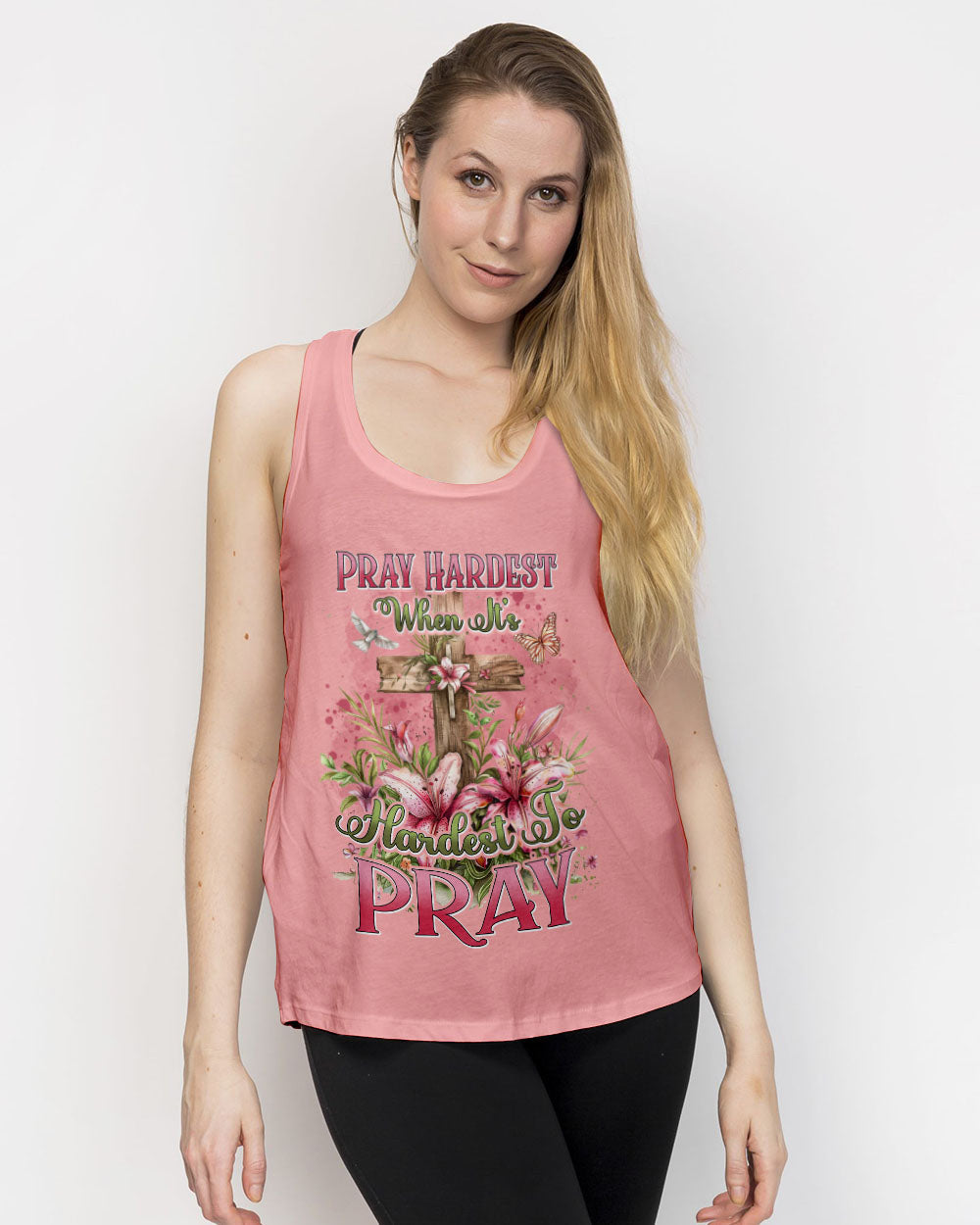 Pray Hardest When It's Hardest To Pray Women's All Over Print Shirt - Tyhi2603243, easychoo.com