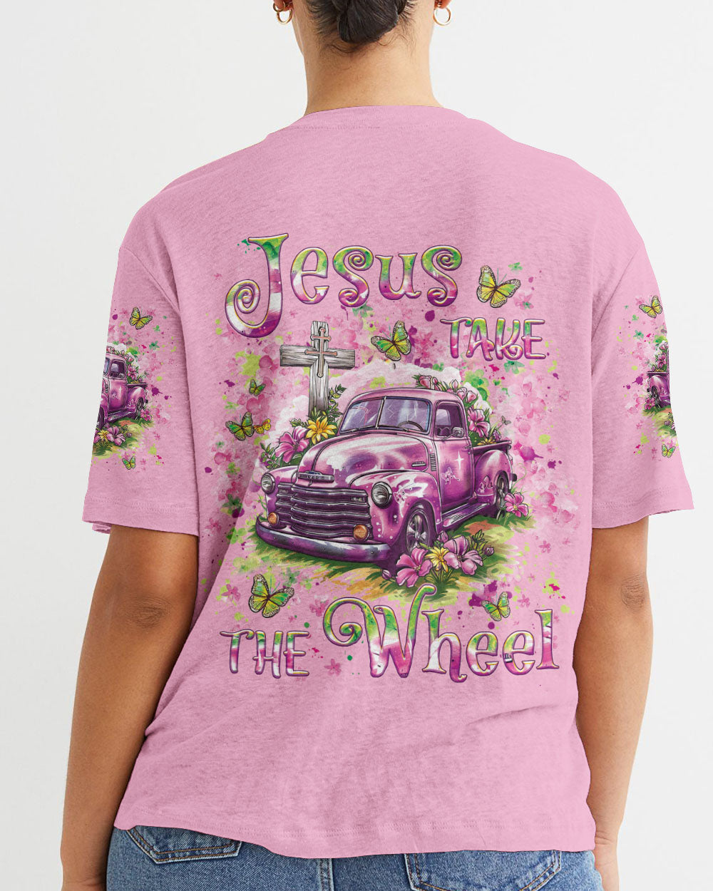 Jesus Take The Wheel Women's All Over Print Shirt - Yhlt1502241, easychoo.com