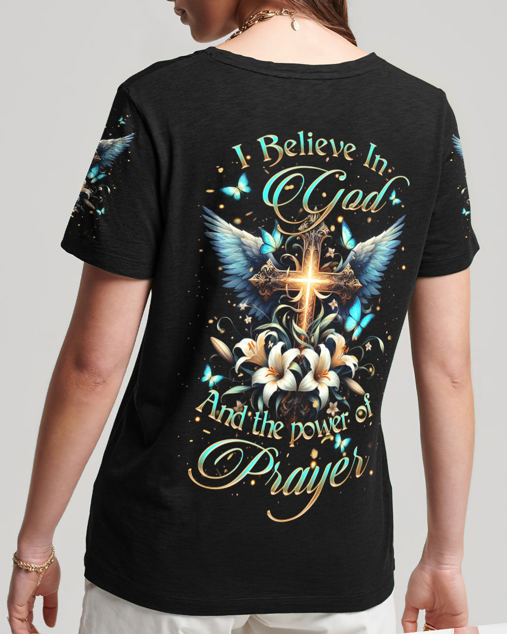 I Believe In God Women's All Over Print Shirt - Yhkd2602241, easychoo.com