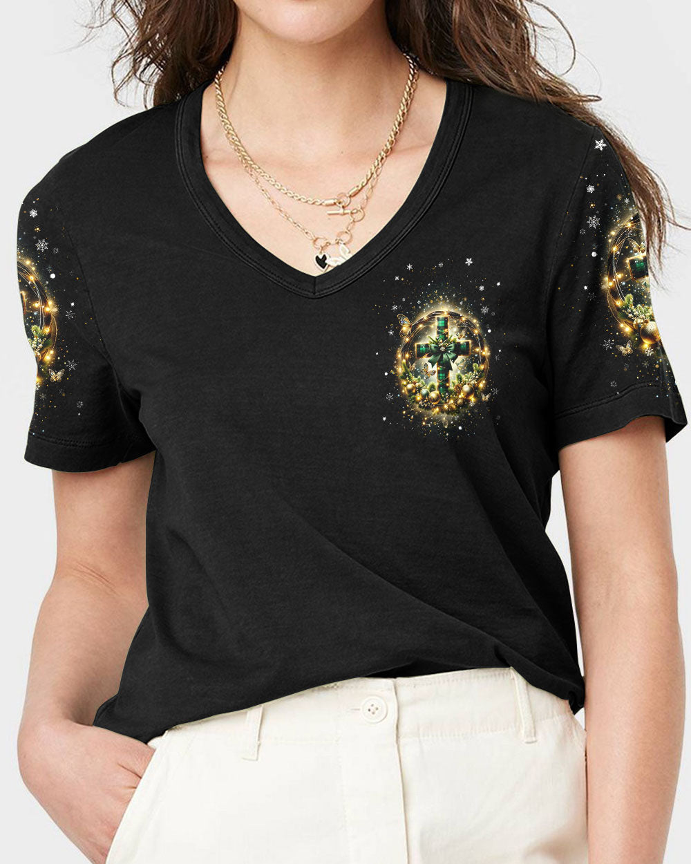 With God All Things Are Possible Christmas Women's All Over Print Shirt - Tlnt0111232, easychoo.com