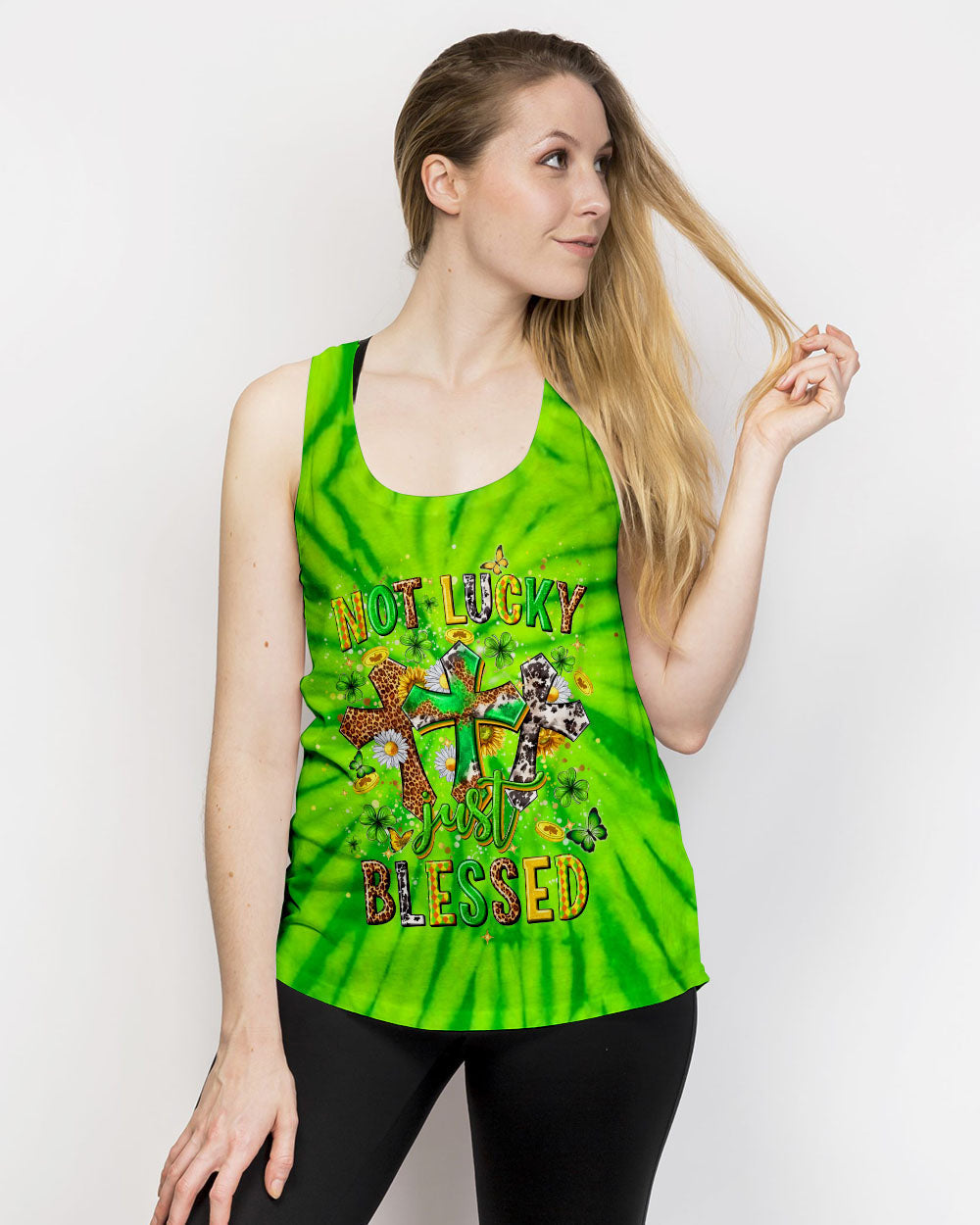 Not Lucky Just Blessed St Patrick's Day Women's All Over Print Shirt - Yhhn2501243, easychoo.com