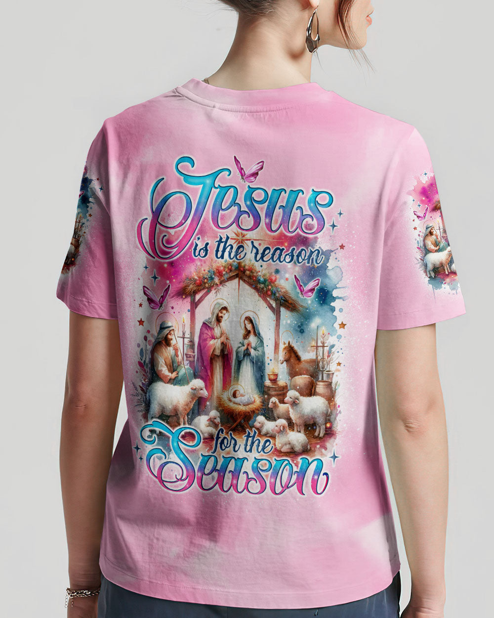 Jesus The Reason Christmas Women's All Over Print Shirt - Tlno0611234, easychoo.com
