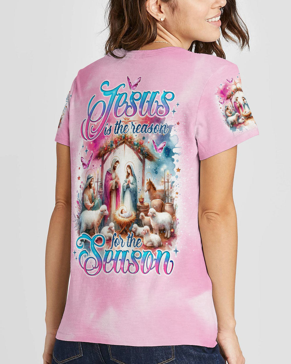 Jesus The Reason Christmas Women's All Over Print Shirt - Tlno0611234, easychoo.com