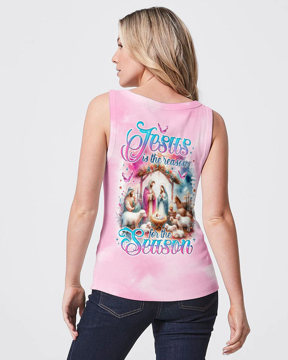 Jesus The Reason Christmas Women's All Over Print Shirt - Tlno0611234, easychoo.com
