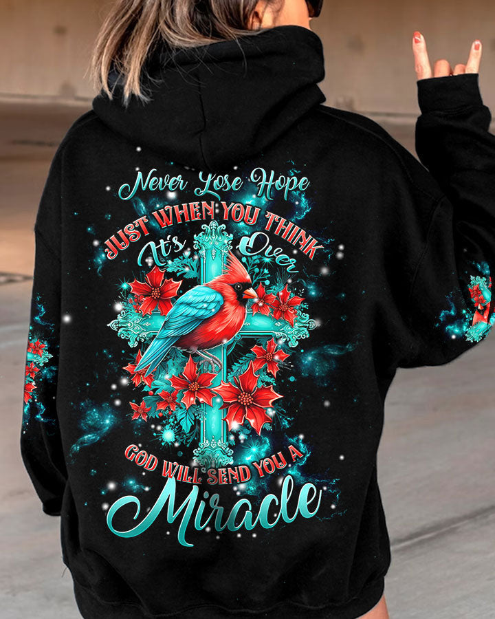 Never Lose Hope Cardinal Christmas Women's All Over Print Shirt - Tltw2710234, easychoo.com