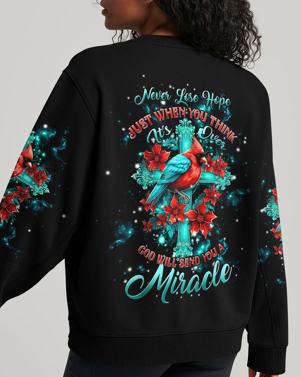 Never Lose Hope Cardinal Christmas Women's All Over Print Shirt - Tltw2710234, easychoo.com
