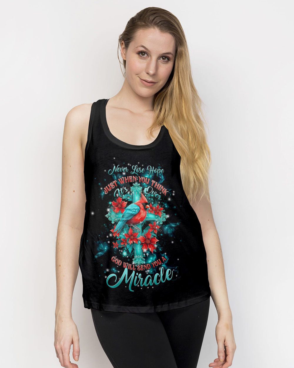 Never Lose Hope Cardinal Christmas Women's All Over Print Shirt - Tltw2710234, easychoo.com