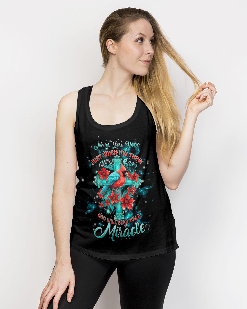 Never Lose Hope Cardinal Christmas Women's All Over Print Shirt - Tltw2710234, easychoo.com
