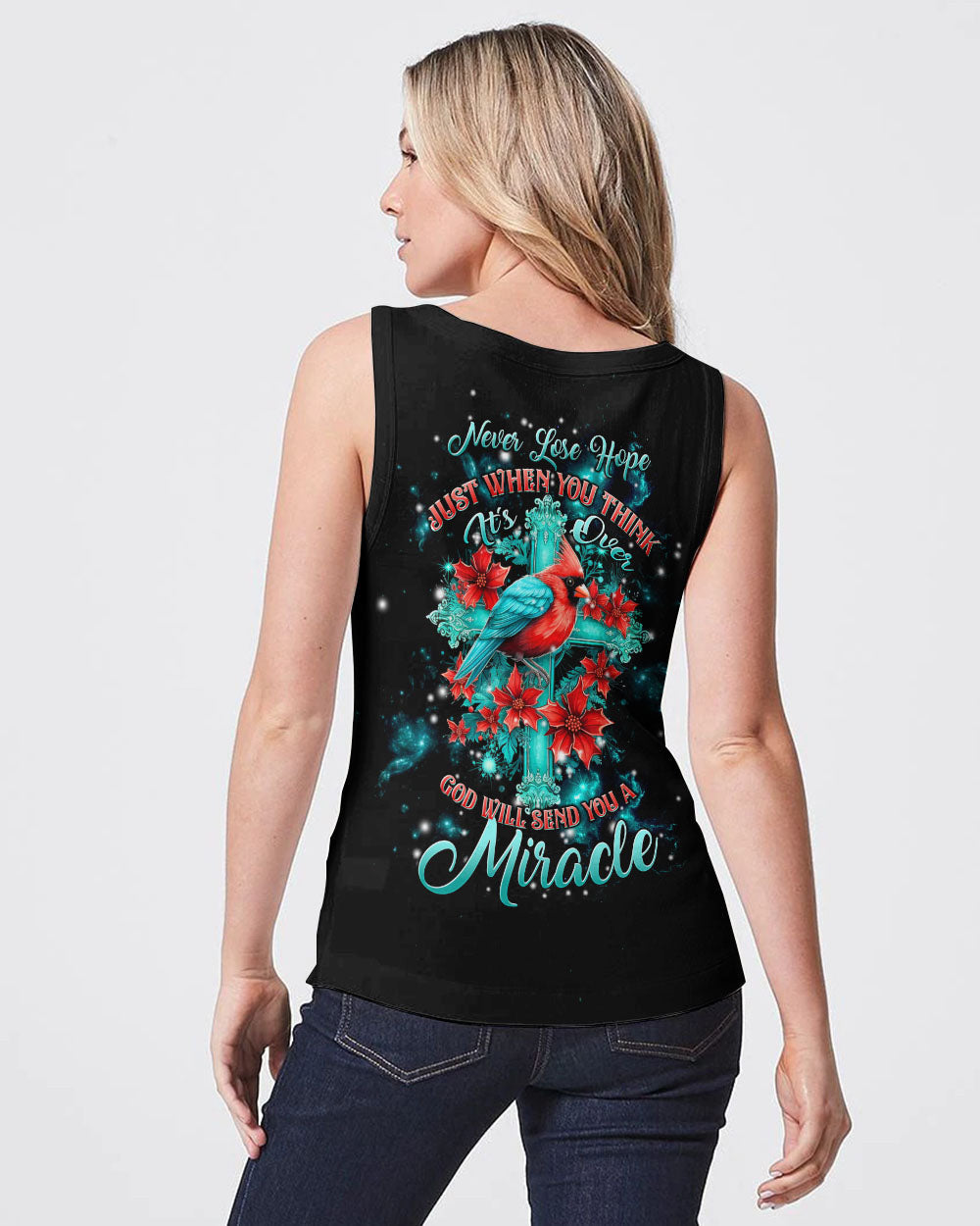Never Lose Hope Cardinal Christmas Women's All Over Print Shirt - Tltw2710234, easychoo.com
