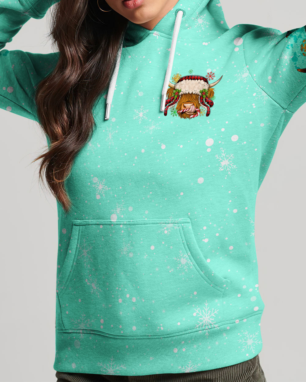 Living Life Somewhere Between Jesus Cow Christmas Women's All Over Print Shirt- Tlno2710234, easychoo.com