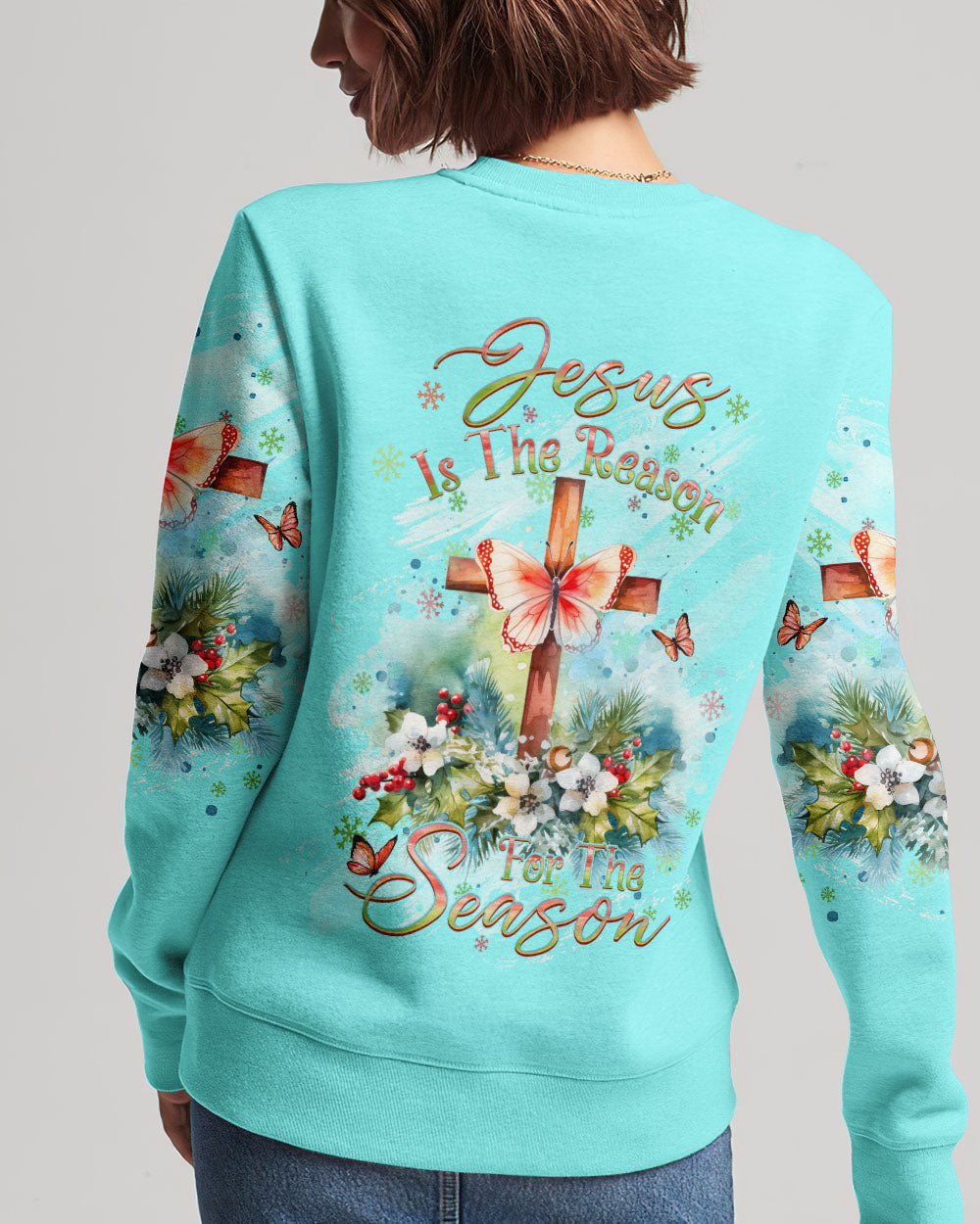 Jesus Is The Reason For The Season Christmas Women's All Over Print Shirt - Yhdu3010232, easychoo.com