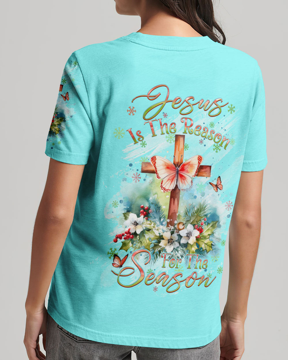 Jesus Is The Reason For The Season Christmas Women's All Over Print Shirt - Yhdu3010232, easychoo.com
